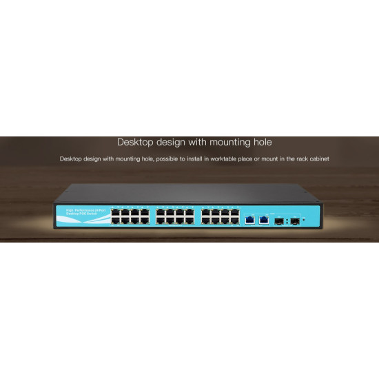 ZT-SP-8024-P24 24-Port Gigabit Pasif PoE Switch (24 Volt)