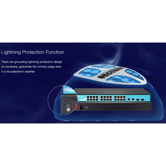ZT-SP-8024-P24 24-Port Gigabit Pasif PoE Switch (24 Volt)