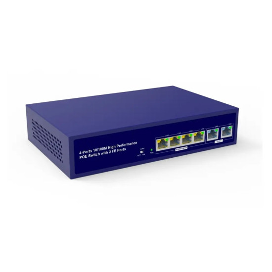 ZT-SP-0402FEB 4+2-Port Aktif PoE Switch (48 Volt)