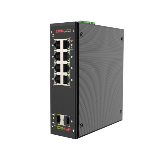 ONV IPS33108PF Gigabit 10-Port Endüstriyel PoE Switch