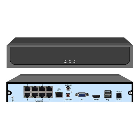 ZT-MN6108-P 8 Kanal PoE Smart NVR