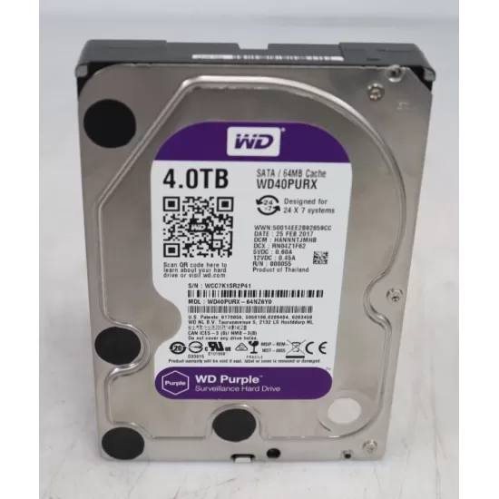 Western Digital WD40PURX-64NZ6Y0 3.5" 4TB SATA III 6Gb/s Hard Disk